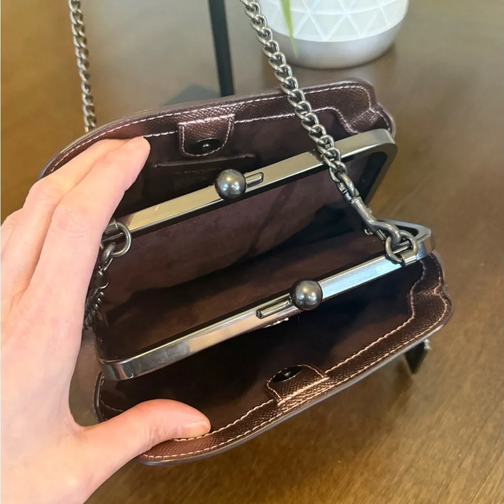 Coach Pearl Kisslock Metallic Rose Crossbody (2019) - Picture 7 of 10